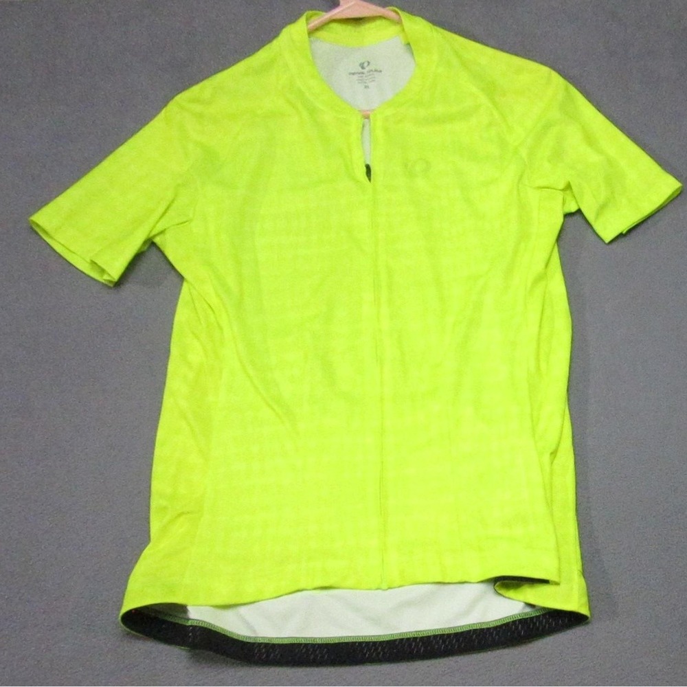 Pearl Izumi Shirt Womens XL Yellow Cycling Jersey Full Zip Short Sleeve Top